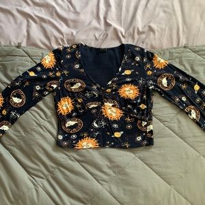 Urban Outfitters Celestial long sleeve blouse size large